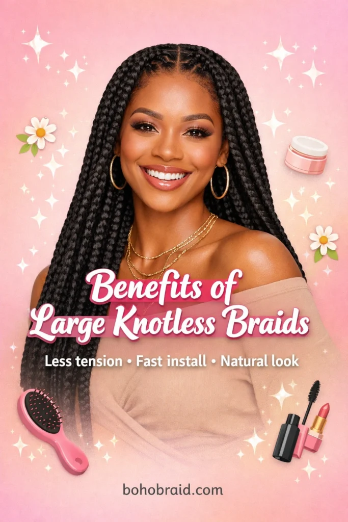 Large Knotless Braids