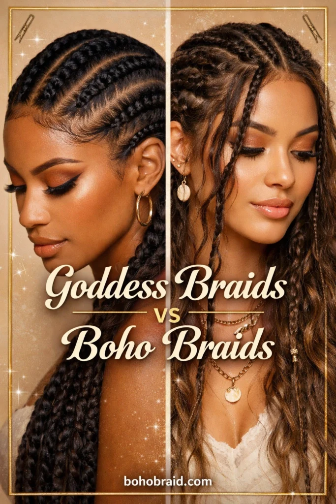 Goddess Braids vs Boho Braids