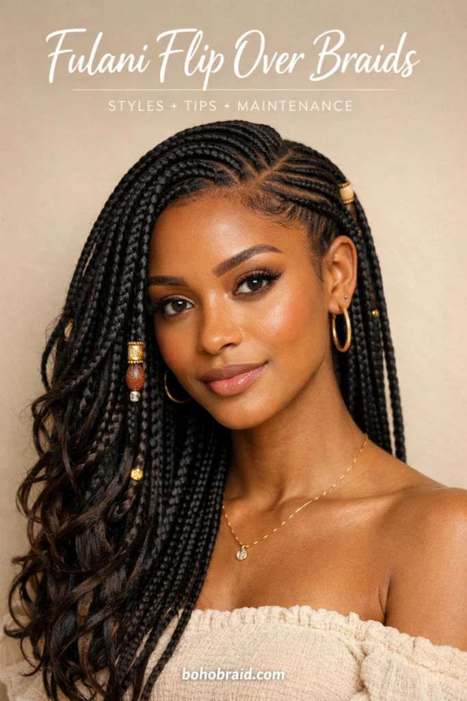 fulani flip over braids