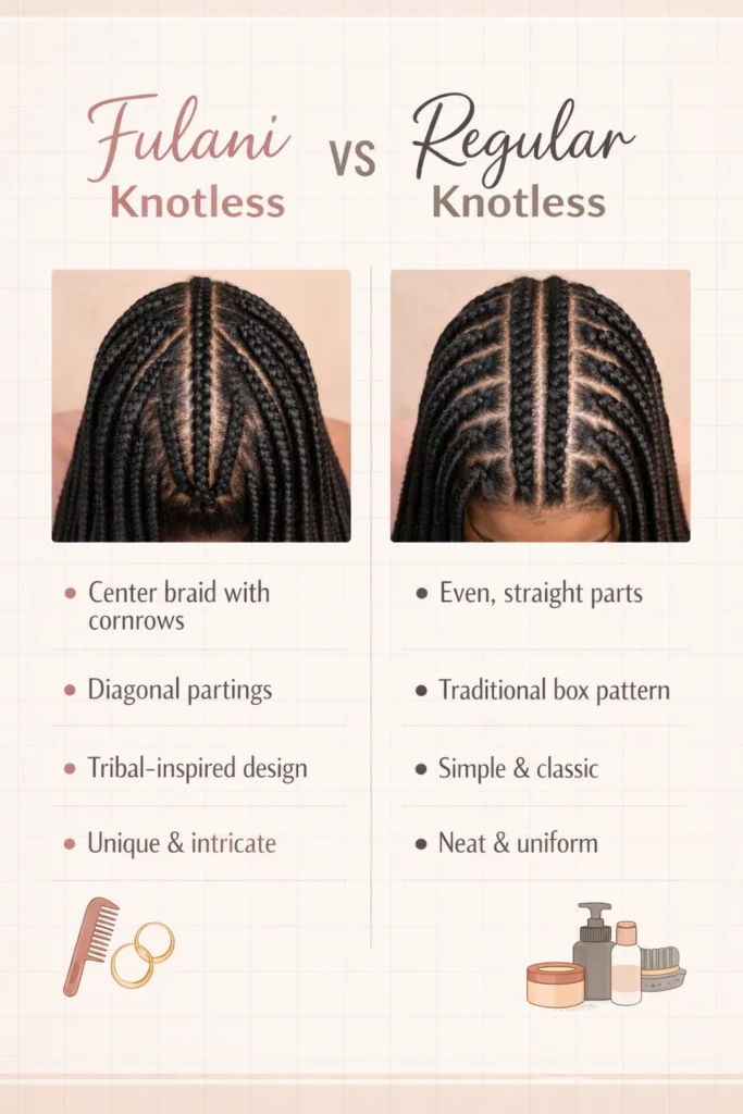 Fulani knotless braids
