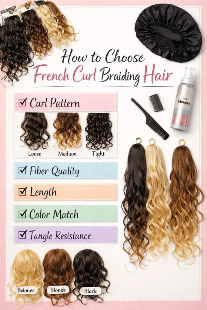 French Curl Braiding Hair