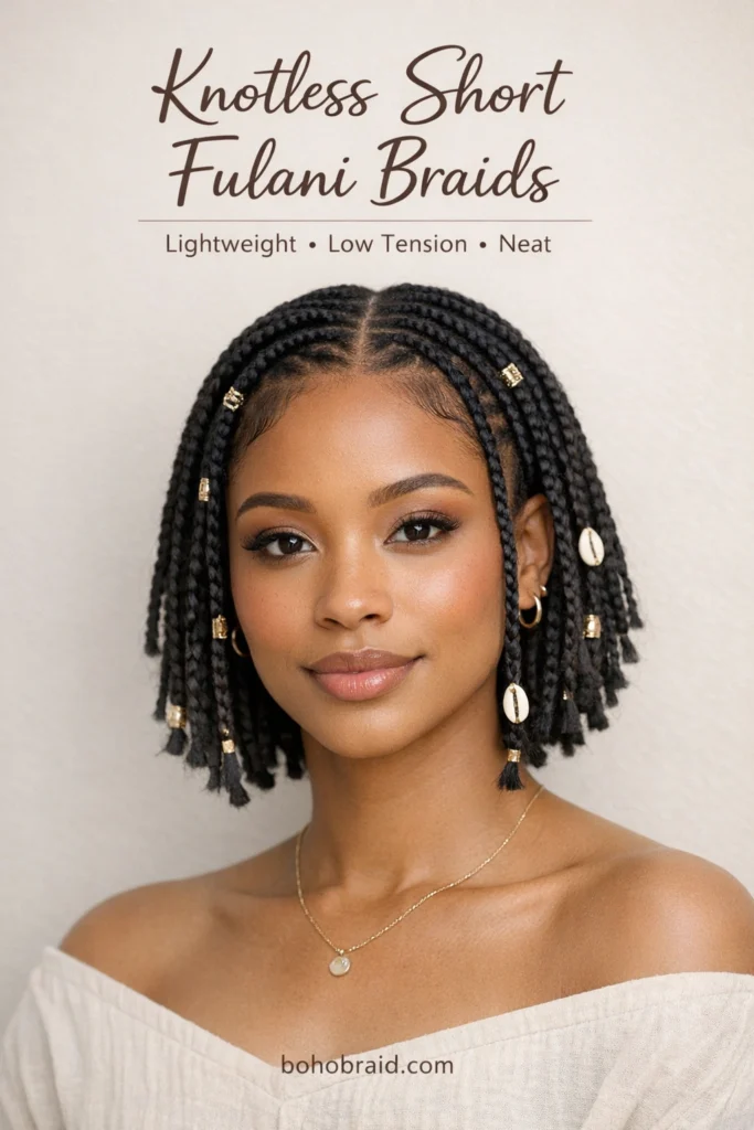 short fulani braids