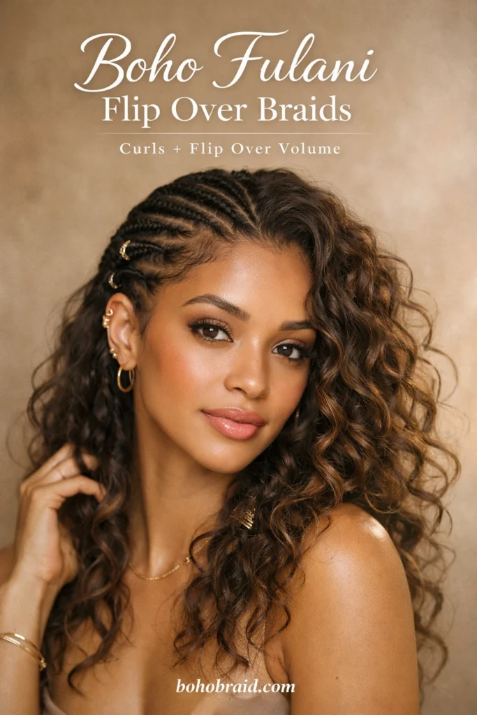 fulani flip over braids