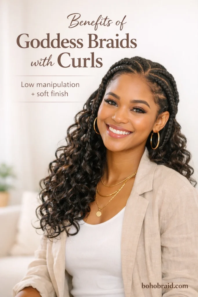 Goddess Braids with Curls