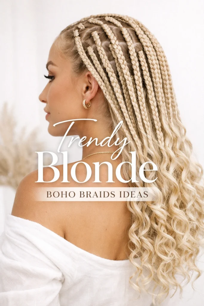 Blonde Boho Knotless Braids
