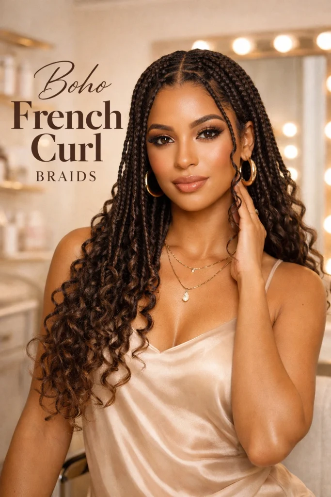 Boho French Curl Braids