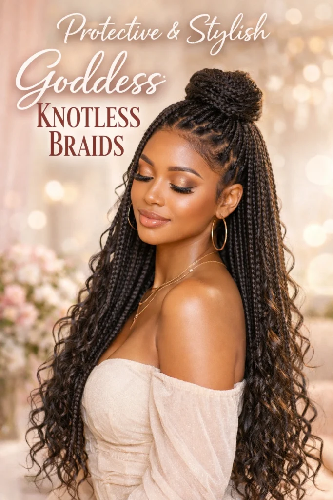 Goddess Knotless Braids