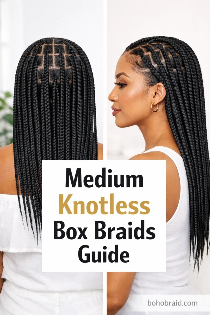 Medium Knotless Box Braids