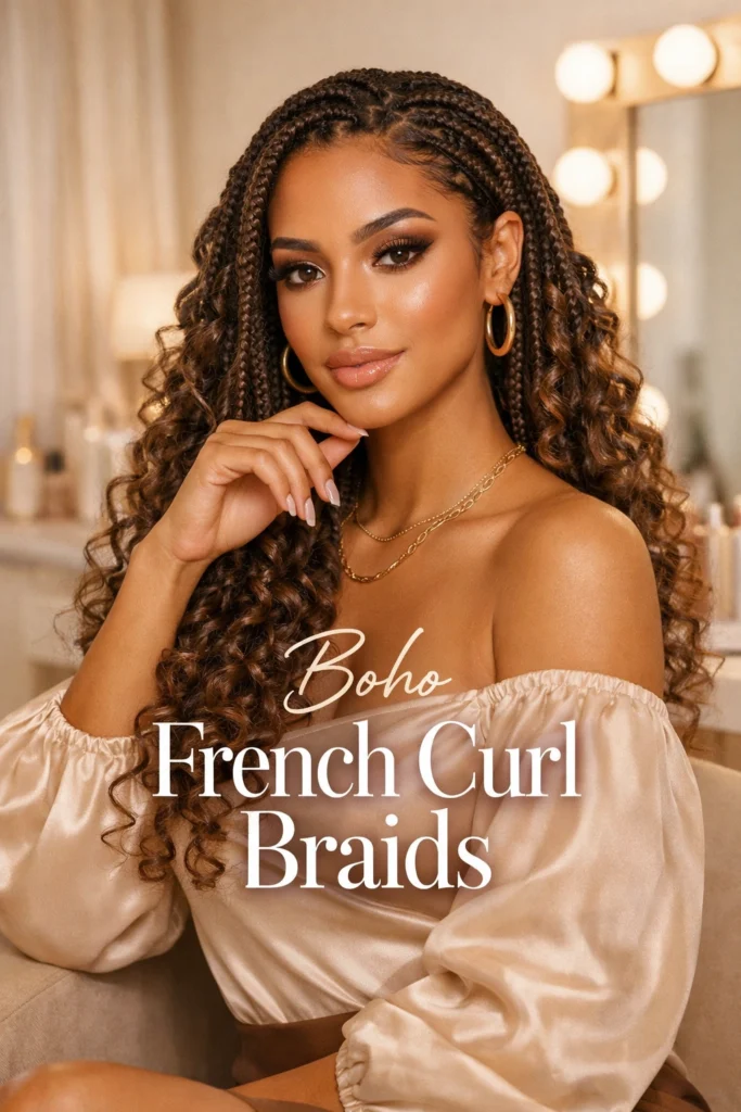 Boho French Curl Braids