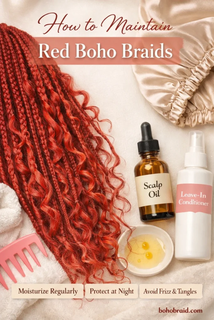 Red Boho Braids