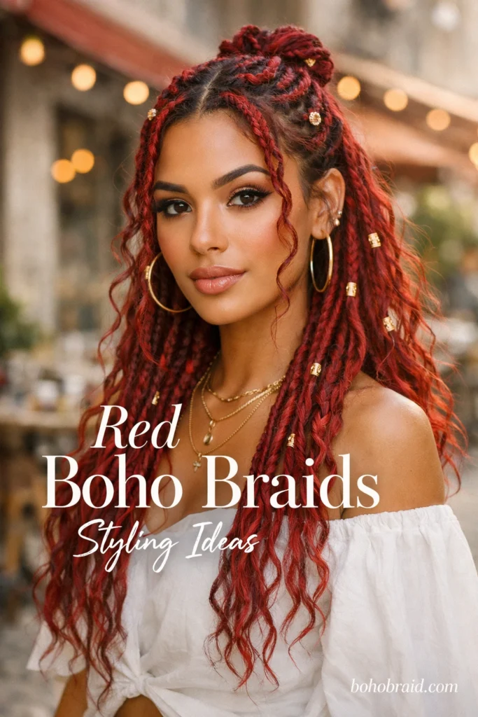 Red Boho Braids