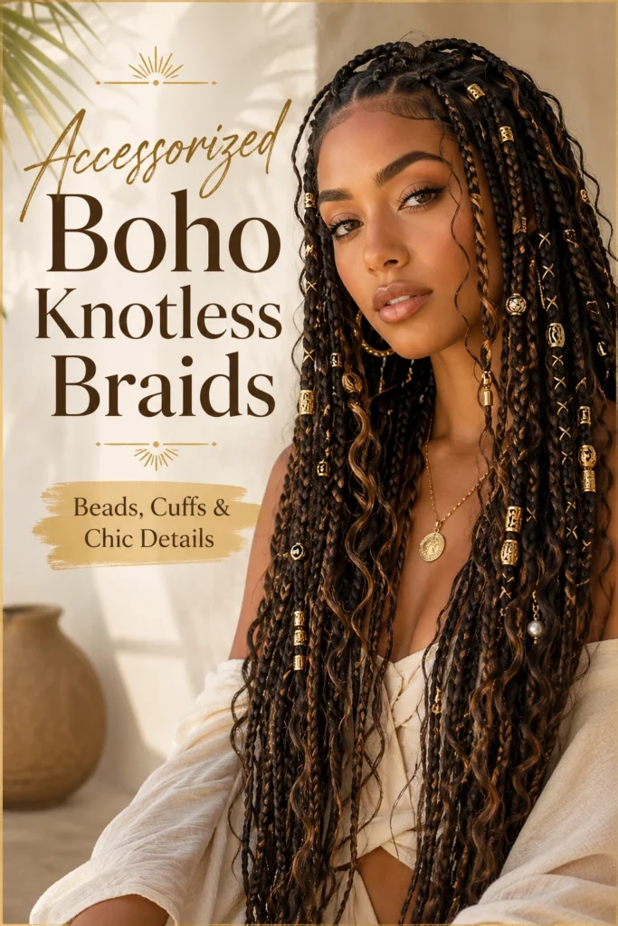 Ways to Style Boho Knotless Braids