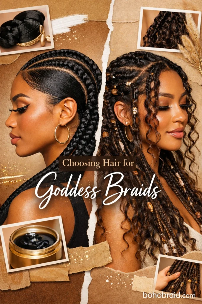 Braiding Hair for Goddess Braids