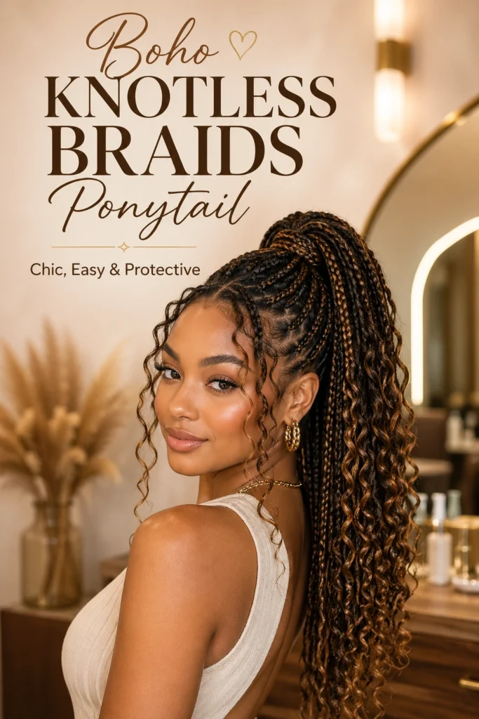 Ways to Style Boho Knotless Braids