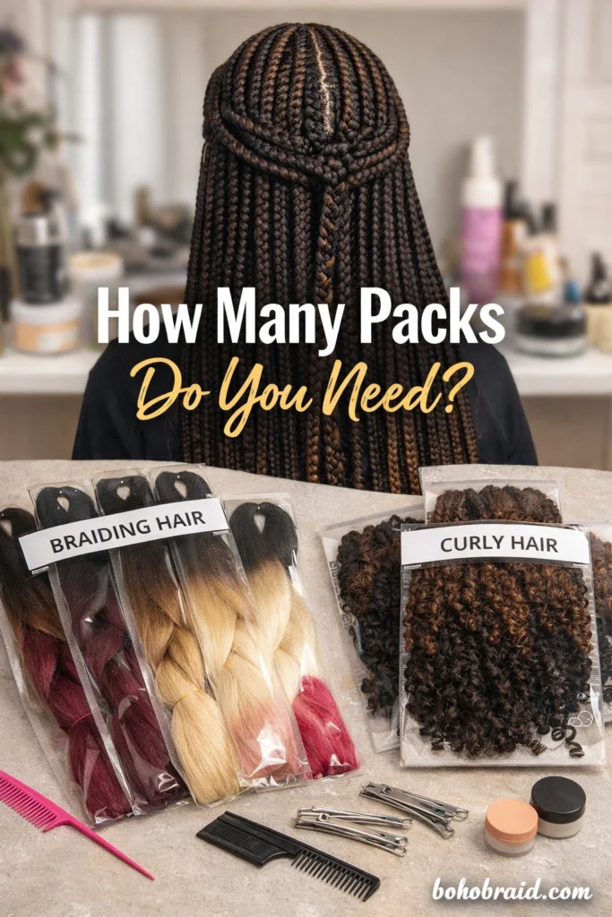 Braiding Hair for Goddess Braids