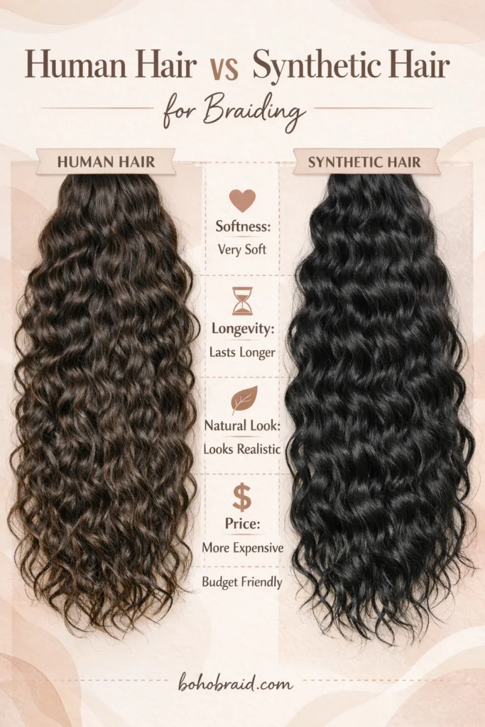 Deep Wave Bulk Human Hair for Braiding