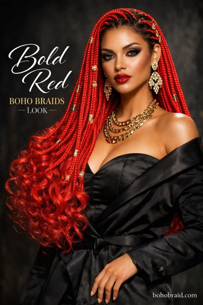 Red Boho Braids