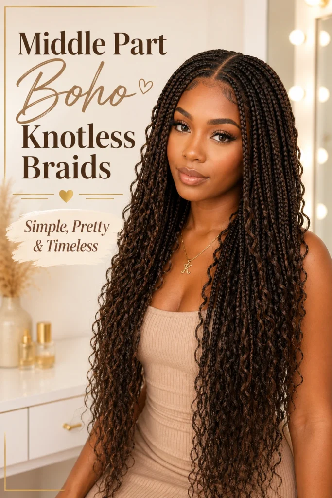 Ways to Style Boho Knotless Braids