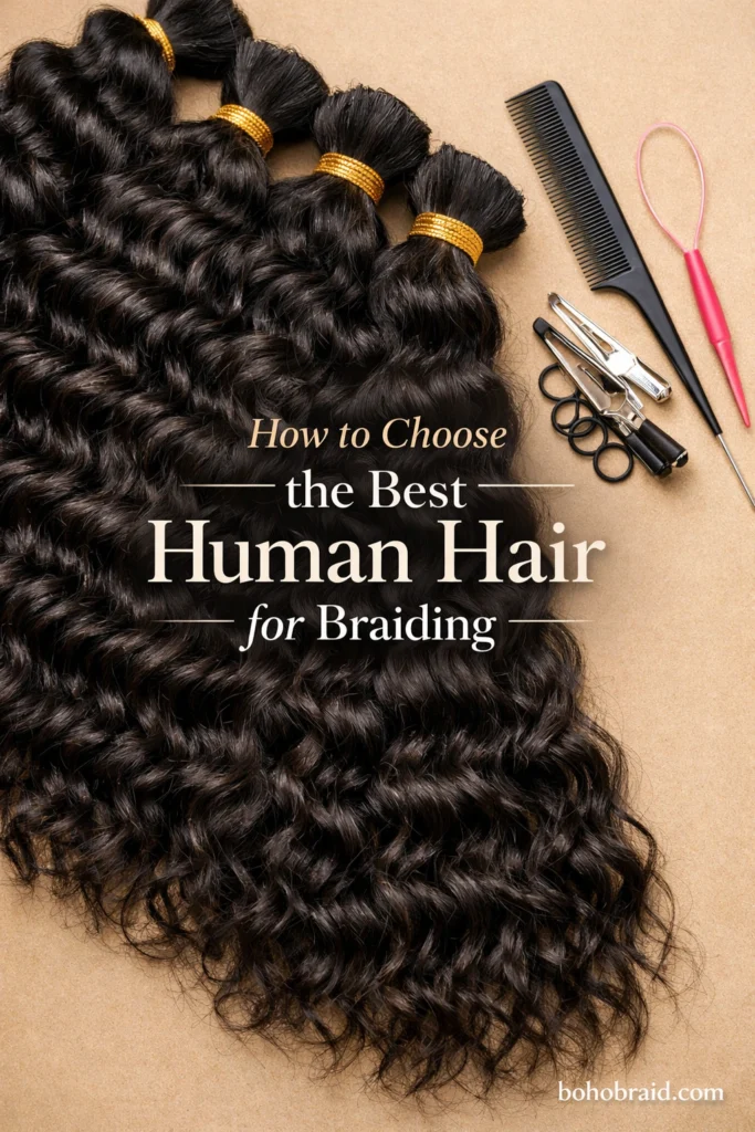 Deep Wave Bulk Human Hair for Braiding