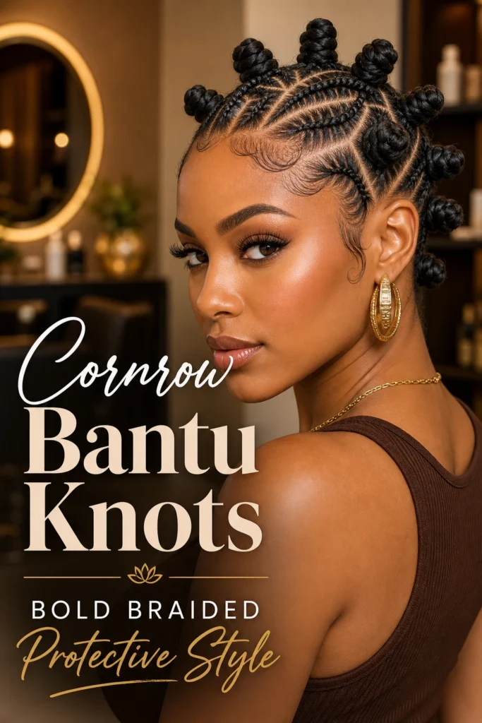 Bantu Knots with Braids