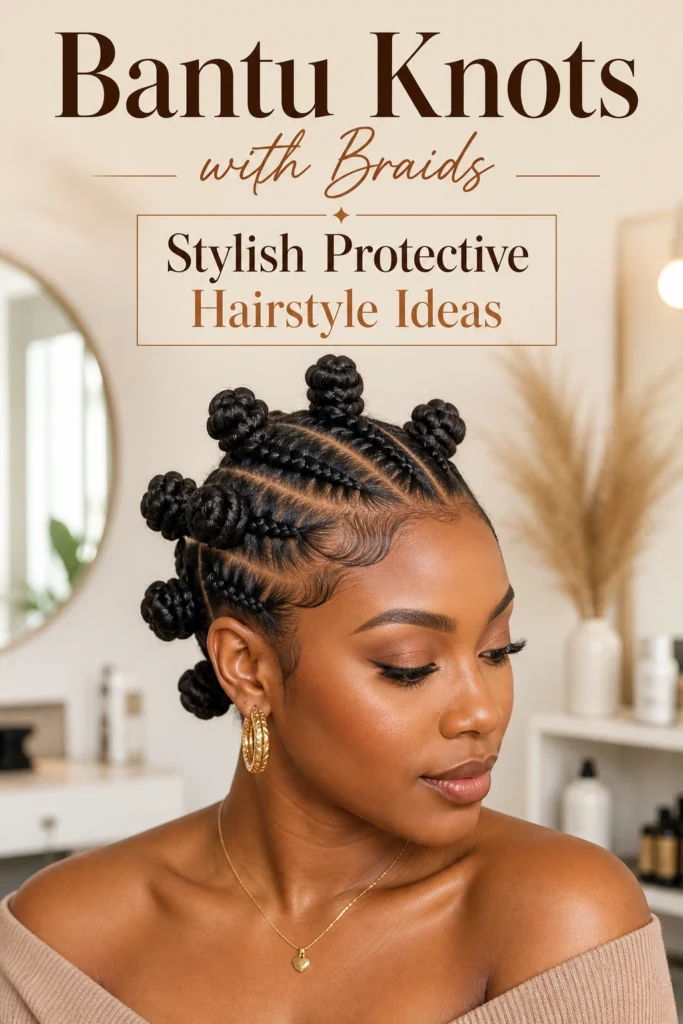 Bantu Knots with Braids