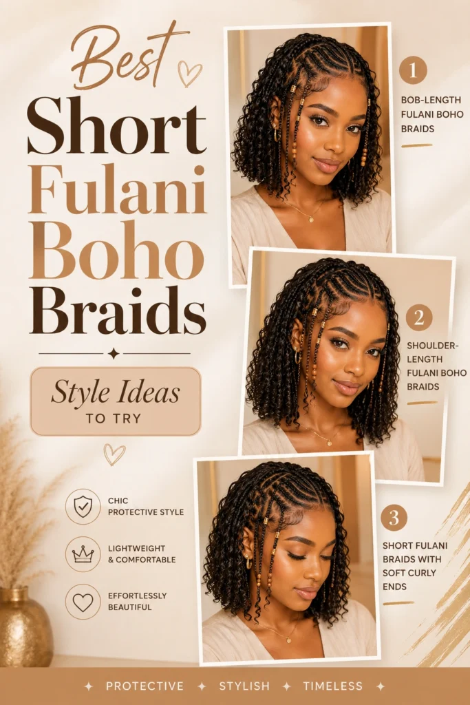 Short Fulani Boho Braids