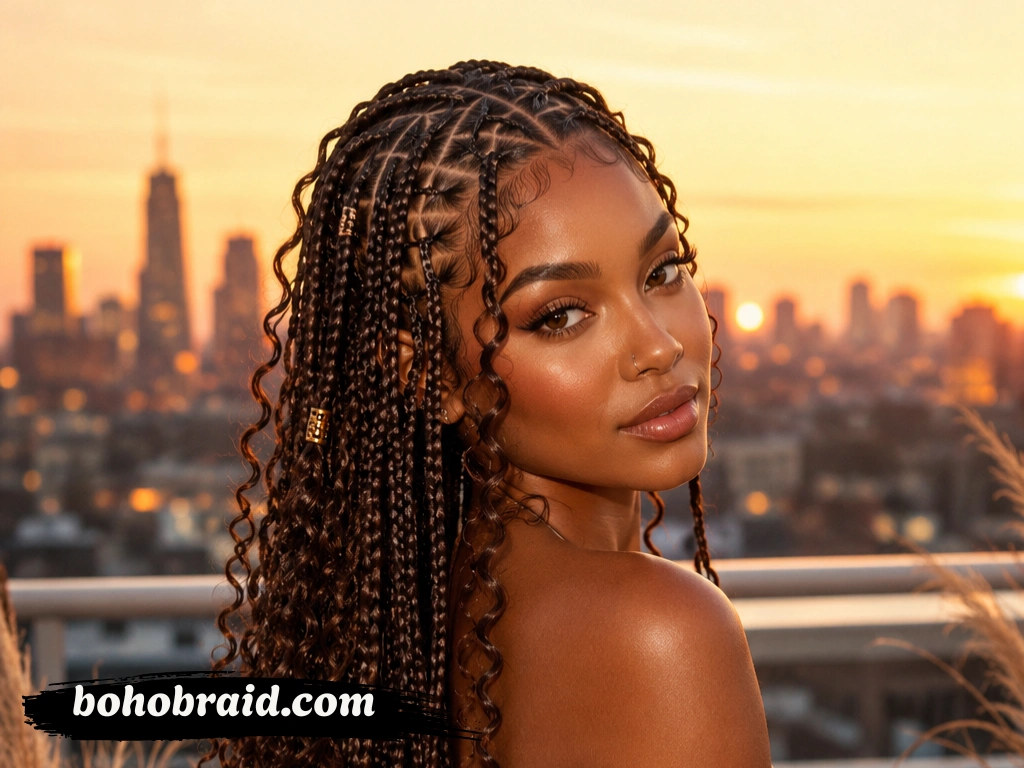 Fulani Boho Knotless Braids: Stylish Protective Hair Ideas Fulani Boho Knotless Braids