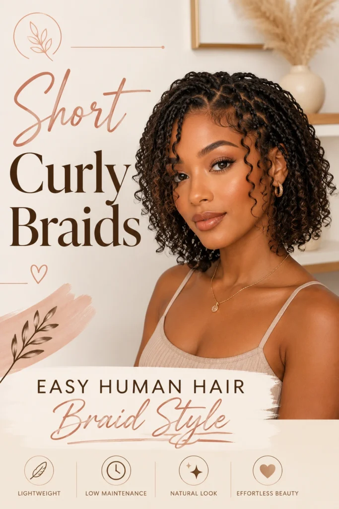 curly human hair braiding