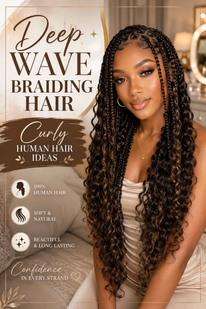 curly human hair braiding