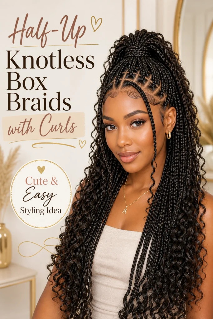 Knotless Box Braids with Curls