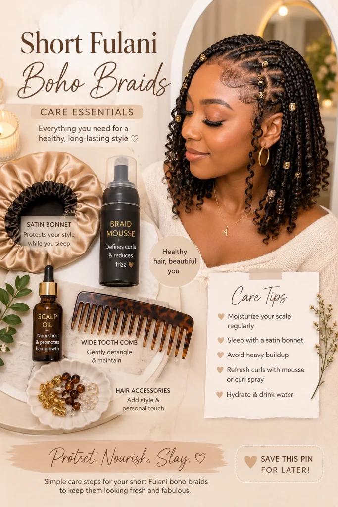 Short Fulani Boho Braids