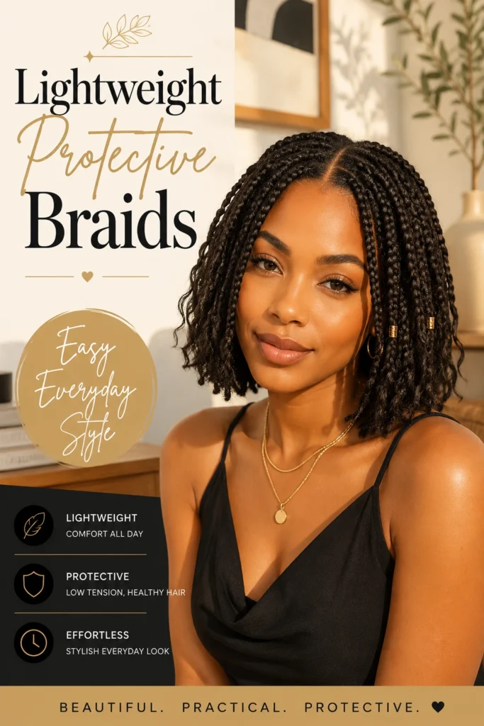 Short Bob Boho Knotless Braids