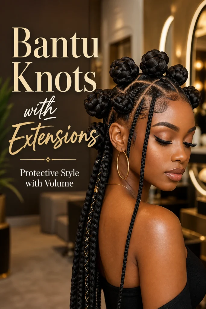 Bantu Knots with Braids