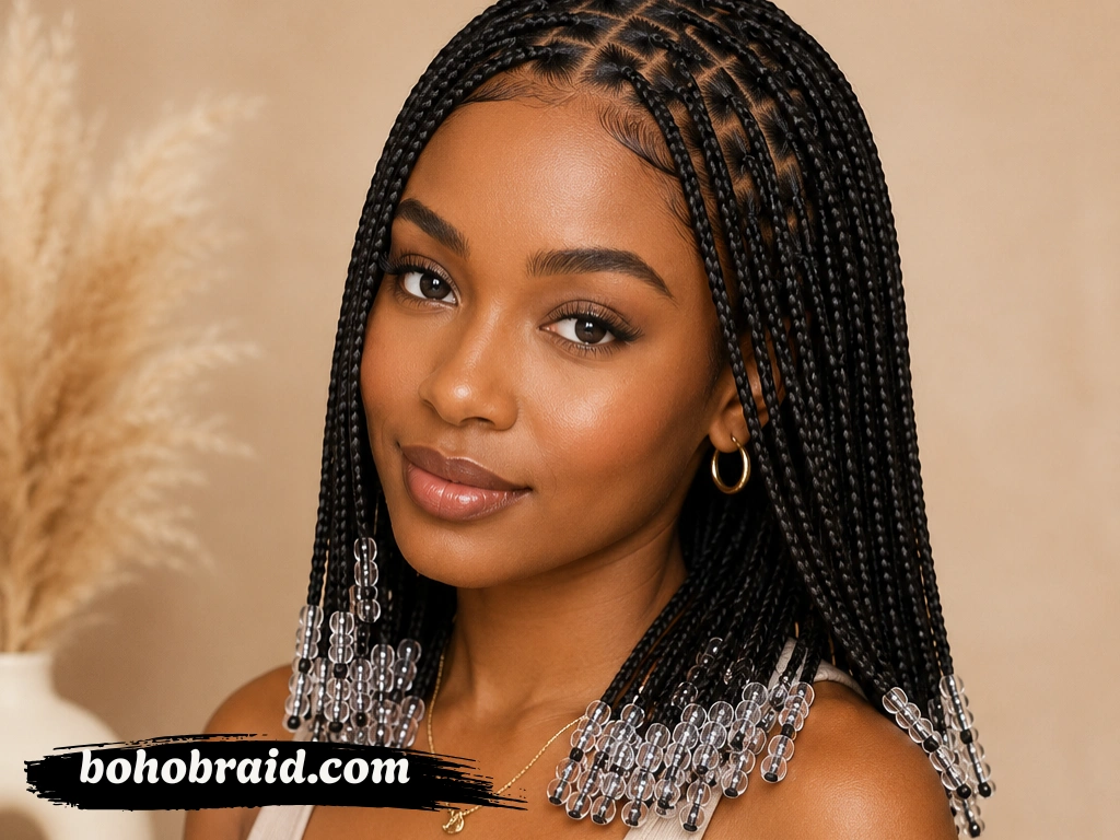 Beautiful Knotless Braids with Beads for a Trendy Look Knotless Braids with Beads