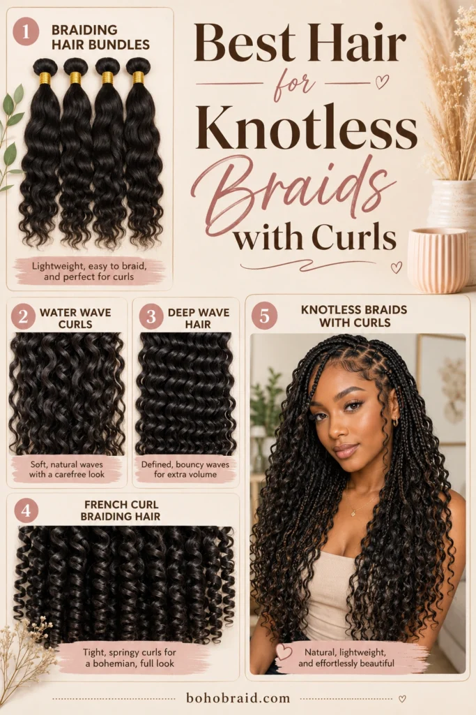 Knotless Braids with Curls
