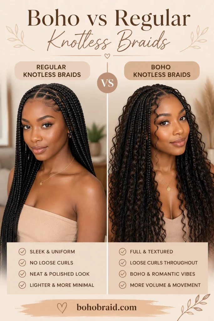 Full Boho Knotless Braids