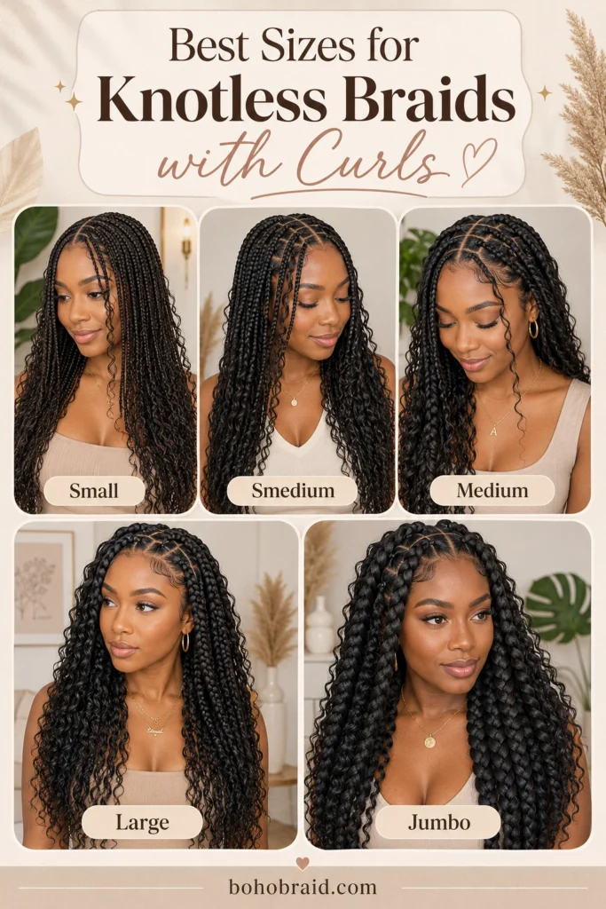 Knotless Braids with Curls