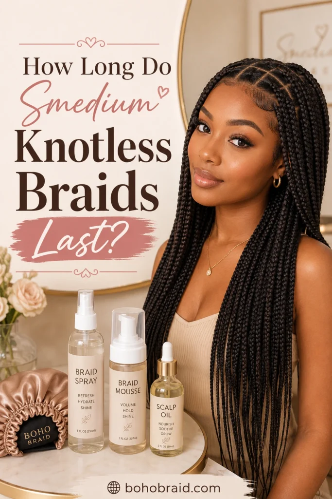 Smedium Knotless Braids