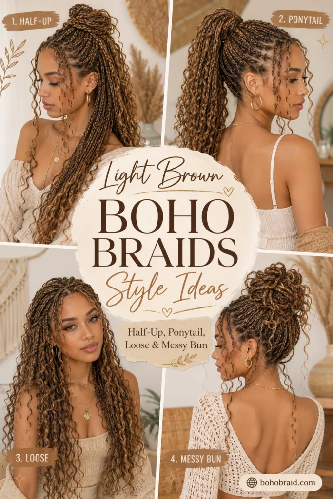 Light Brown Boho Braids