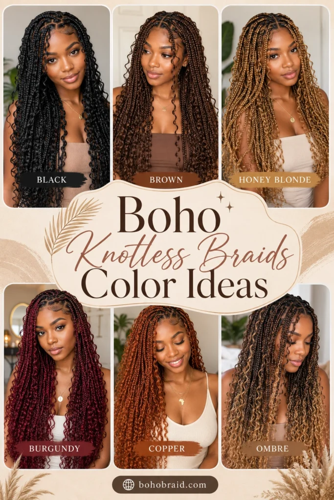 Large Boho Knotless Braids