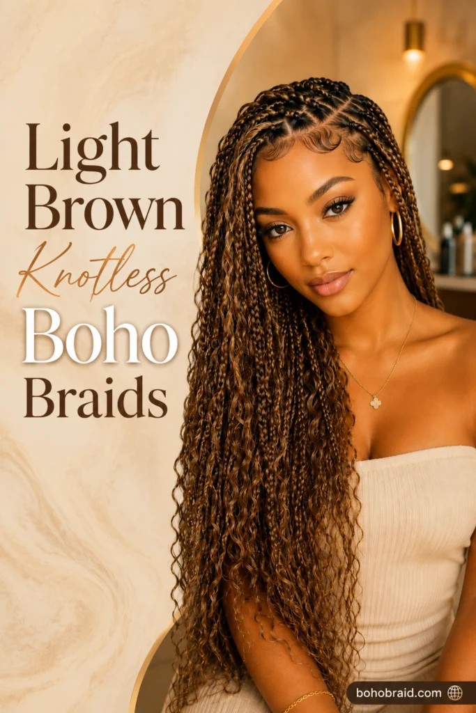 Light Brown Boho Braids