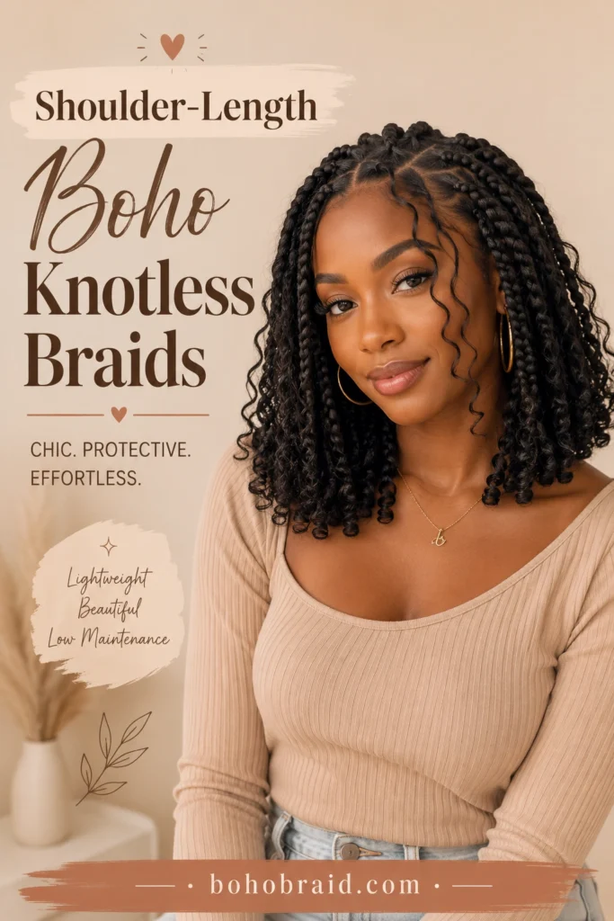 Large Boho Knotless Braids