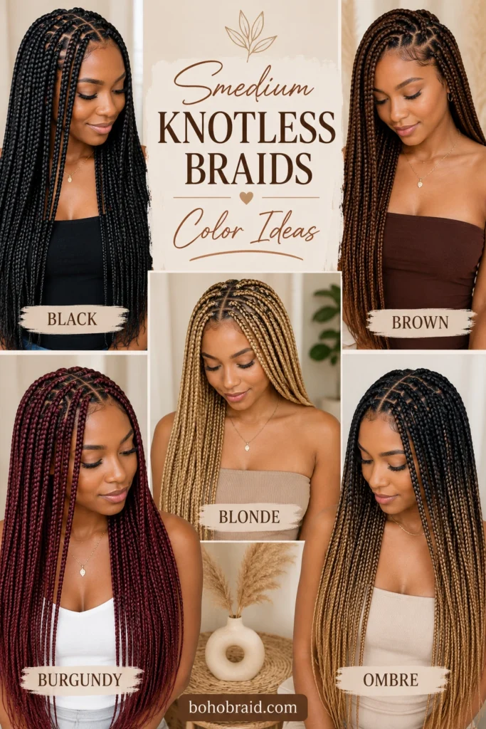 Smedium Knotless Braids