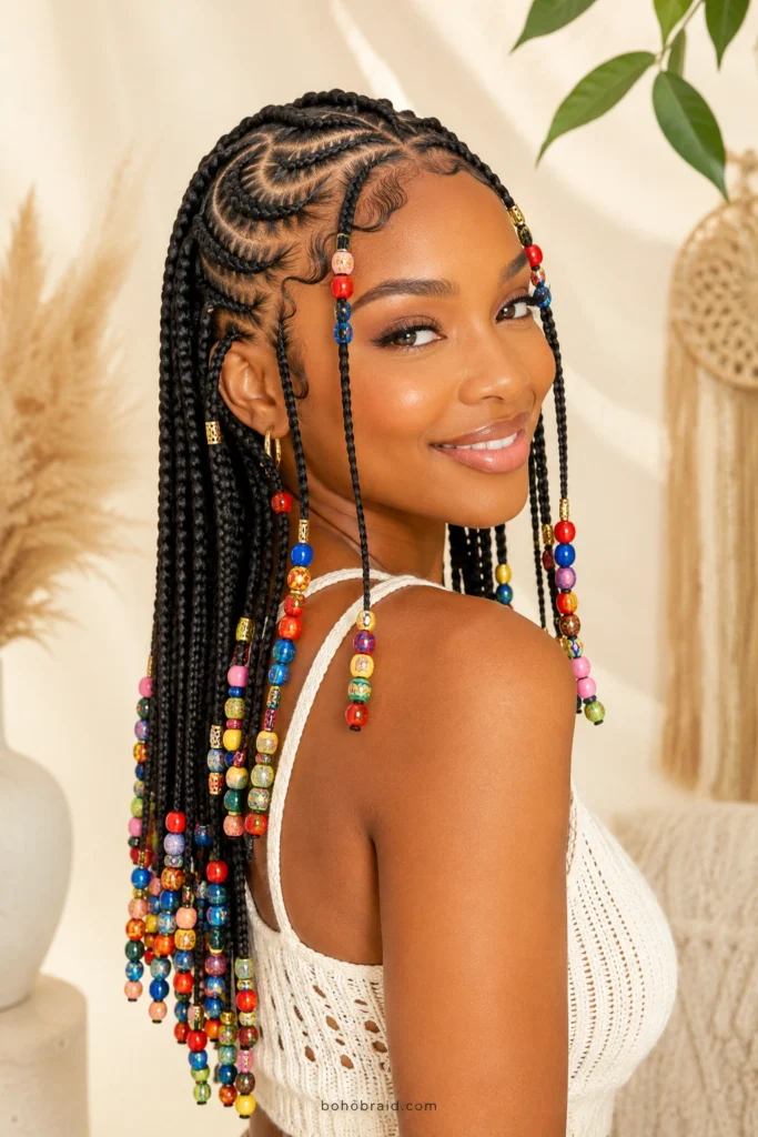 Fulani Braids with Beads