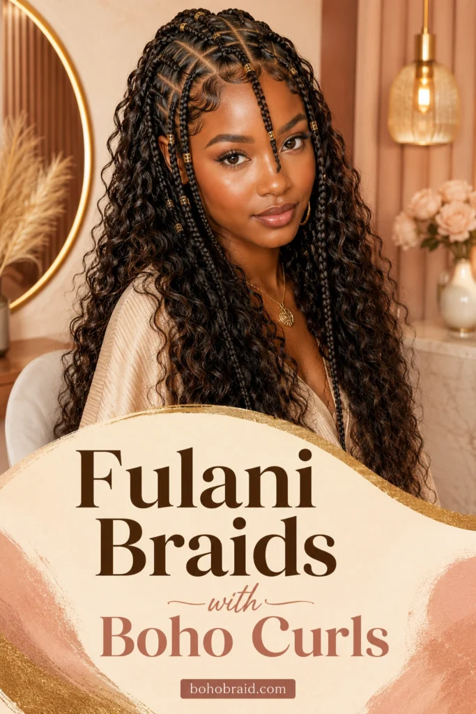 Fulani Tribal Braids with Curls