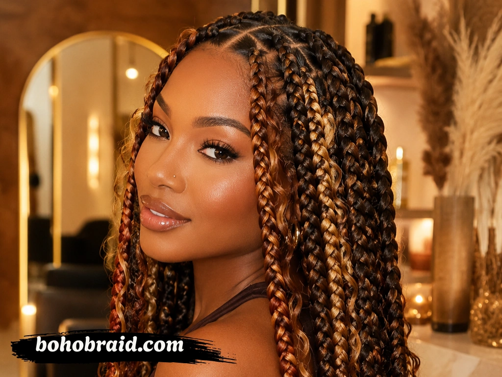 Jumbo Boho Knotless Braids: Best Stunning Ideas Jumbo Boho Knotless Braids