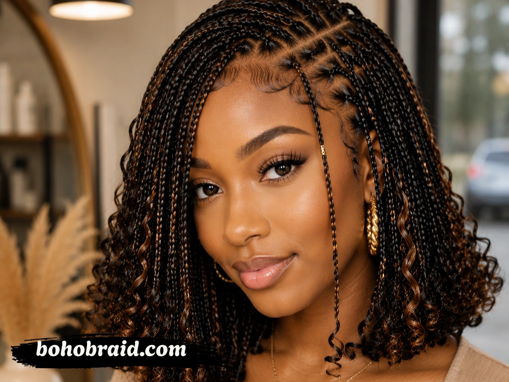 Small Knotless Braids With Curly Ends: Beautiful Styles to Try small knotless braids with curly ends