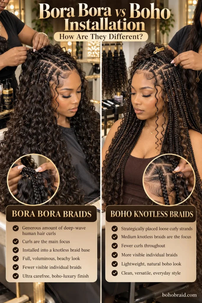 Bora Bora Braids vs Boho Braids