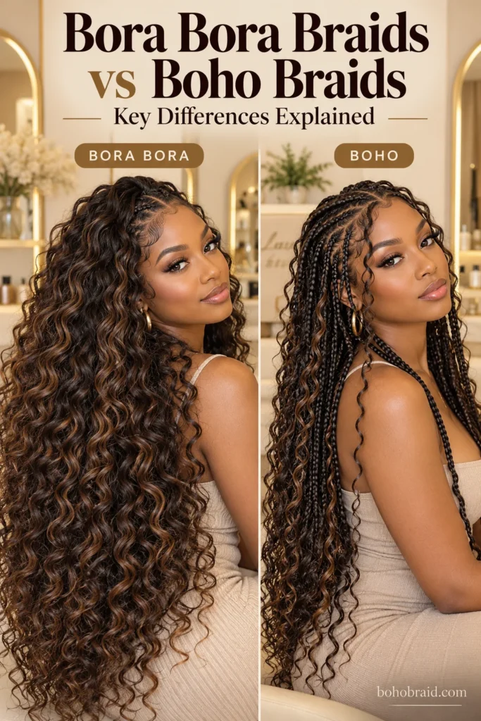 Bora Bora Braids vs Boho Braids