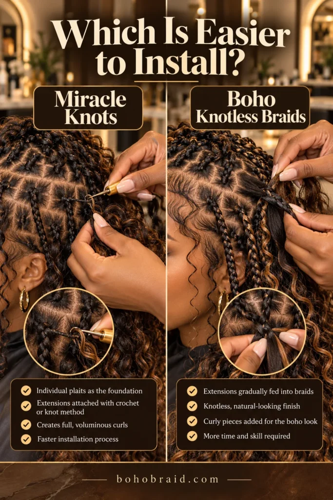 Miracle Knots vs Boho Braids